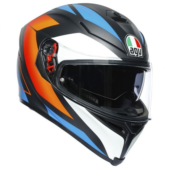 HELMET FULL FACE AGV K-5 S MAX CORE MATT BLACK/BLUE/ORANGE