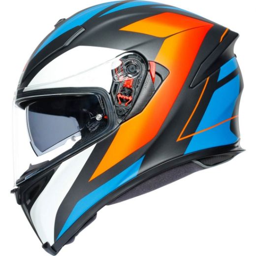 HELMET FULL FACE AGV K-5 S MAX CORE MATT BLACK/BLUE/ORANGE