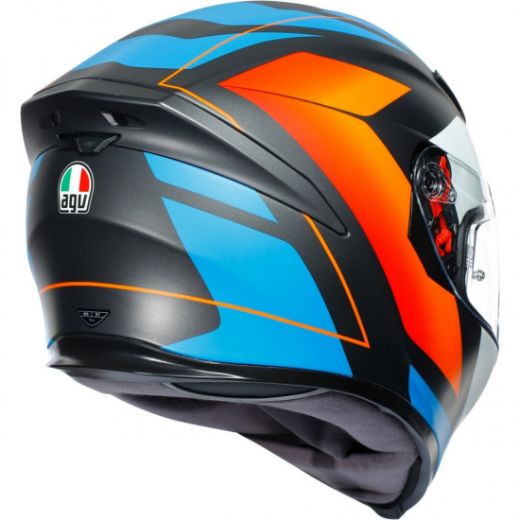 HELMET FULL FACE AGV K-5 S MAX CORE MATT BLACK/BLUE/ORANGE