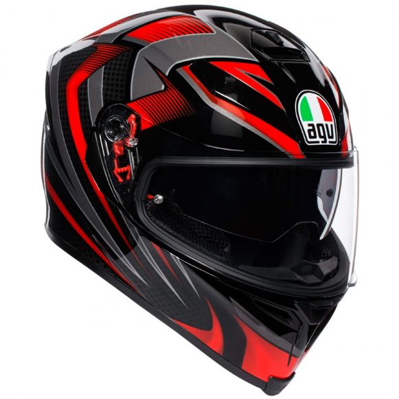 HELMET FULL FACE AGV K-5 S MAX HURRICANE 2.0 BLACK/RED