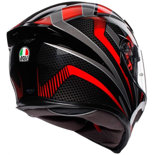 HELMET FULL FACE AGV K-5 S MAX HURRICANE 2.0 BLACK/RED