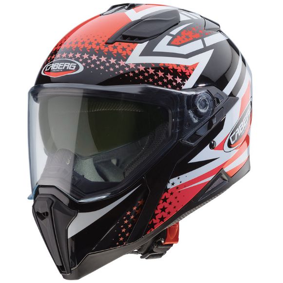 HELMET FULL FACE CABERG JACKAL SNIPER BLACK/WHITE/RED