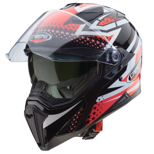 HELMET FULL FACE CABERG JACKAL SNIPER BLACK/WHITE/RED
