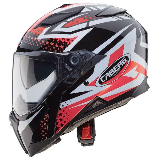 HELMET FULL FACE CABERG JACKAL SNIPER BLACK/WHITE/RED