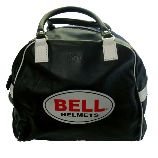 HELMET JET RETRO BELL CUSTOM 500 DELUXE + LEATHER BAG SOLID BLACK