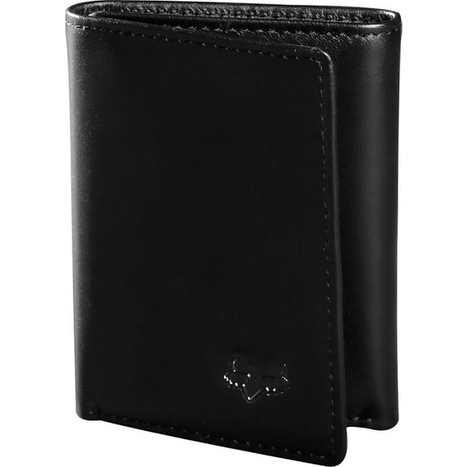 WALLET FOX RACING TRIFOLD LEATHER BLACK