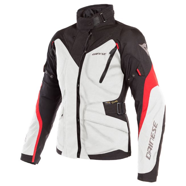 JACKET WINTER WP DAINESE TEMPEST 2 D-DRY LADY LIGHT-GREY/BLACK/TOUR-RED