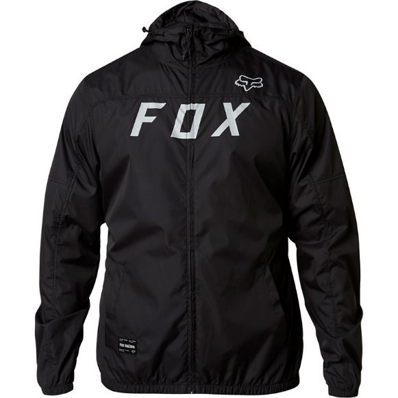 JACKET CASUAL WINDBREAKER FOX RACING MOTH WINDBREAKER BLACK/GREY