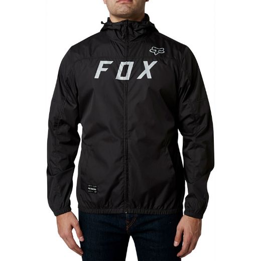 JACKET CASUAL WINDBREAKER FOX RACING MOTH WINDBREAKER BLACK/GREY