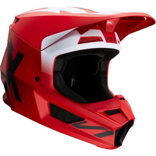 HELMET MX FOX RACING V1 20 WERD FLAME RED