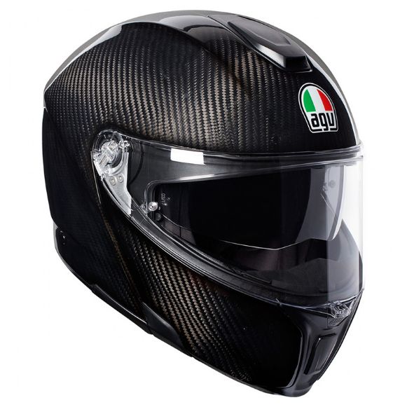 HELMET FLIP UP AGV SPORTMODULAR GLOSSY CARBON