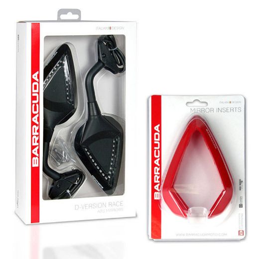 BARRACUDA D-VERSION FAIRING MIRRORS WITH INDICATORS SET ??T?????S ??????S BLACK