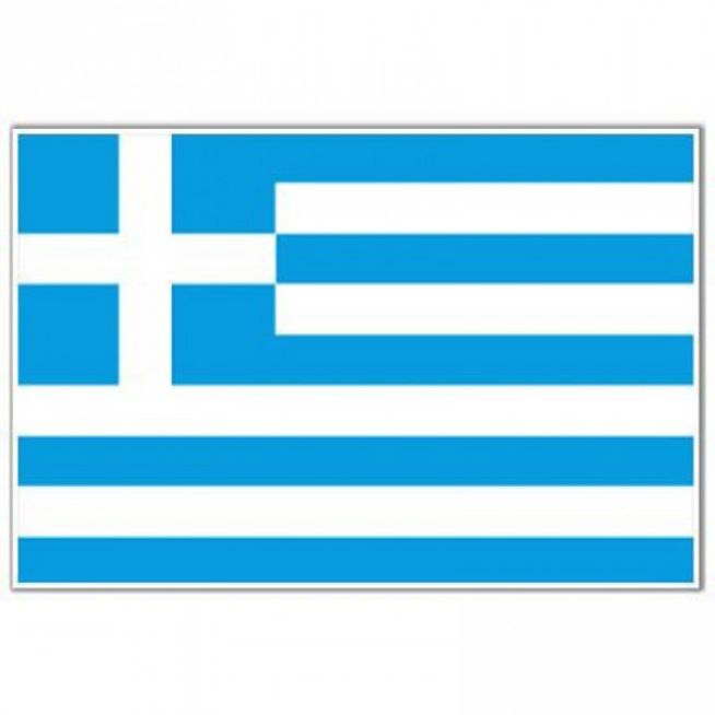 STICKER MOTORAID GREEK FLAG SMALL BLUE/WHITE