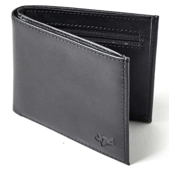 F0X BIFOLD LEATHER WALLET BLACK
