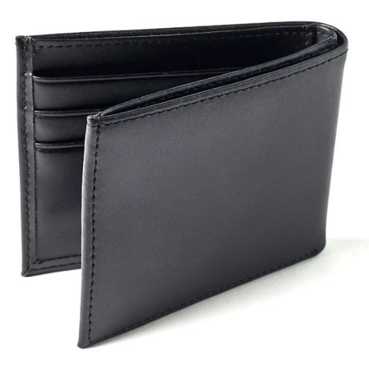 F0X BIFOLD LEATHER WALLET BLACK