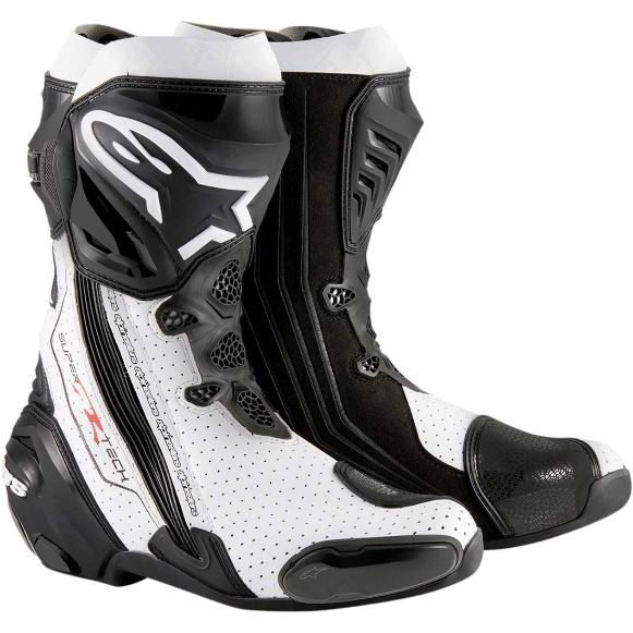ALPINESTARS SUPERTECH R BLACK/WHITE BOOTS STREET