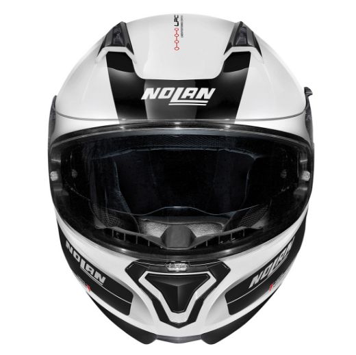 NOLAN N87 PLUS DISTINCTIVE N-COM 22 METAL WHITE HELMET FULL FACE