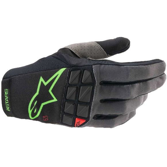 ALPINESTARS RACEFEND 2021 BLACK GREEN FLUO GLOVES MX