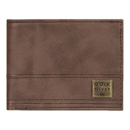 QUIKSILVER NEW STICHY TRI-FOLD CHOCOLATE BROWN WALLET