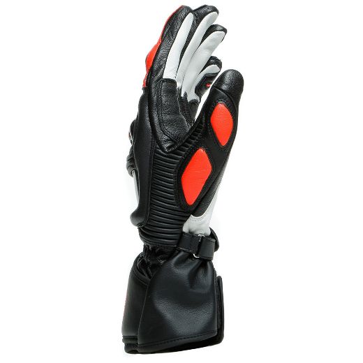DAINESE DRUID 3 BLACK/FLUO-RED GLOVES LEATHER