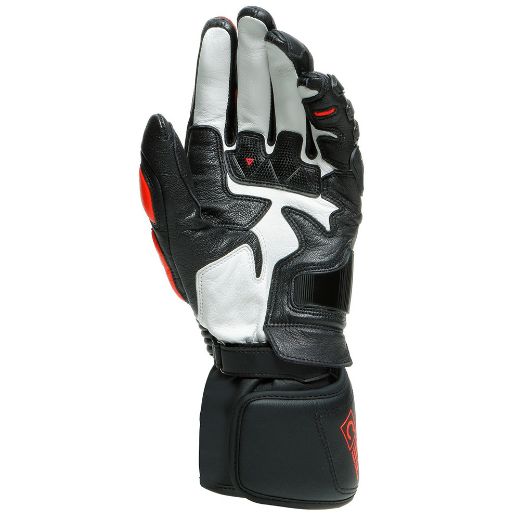 DAINESE DRUID 3 BLACK/FLUO-RED GLOVES LEATHER