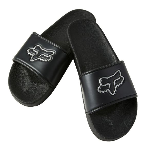 FOX UNISEX TRACK SLIDES BLACK
