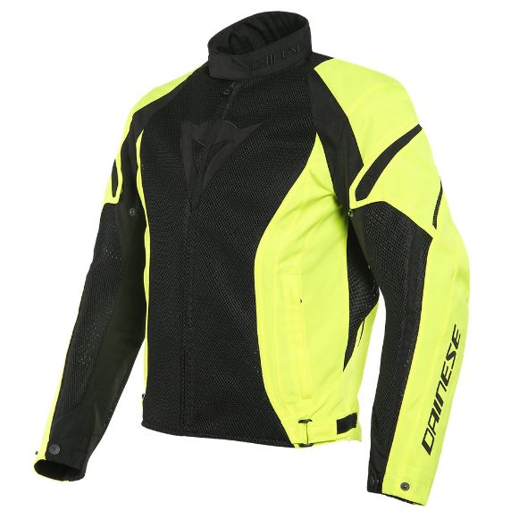 DAINESE AIR CRONO 2 TEX JACKET BLACK/FLUO-YELLOW/FLUO-YELLOW JACKET SUMMER