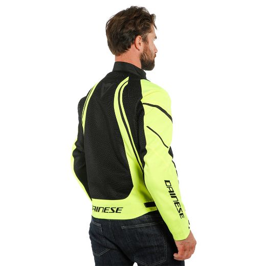 DAINESE AIR CRONO 2 TEX JACKET BLACK/FLUO-YELLOW/FLUO-YELLOW JACKET SUMMER