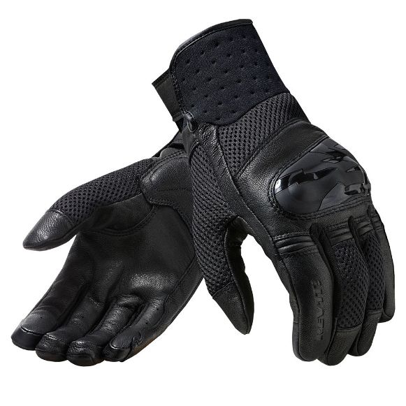 REVIT VELOCITY BLACK LEATHER SUMMER GLOVES