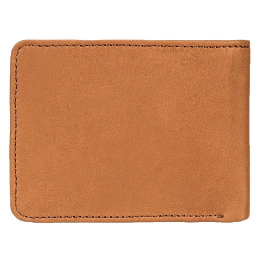 QUIKSILVER MAC TRI-FOLD LEATHER NATURAL WALLET