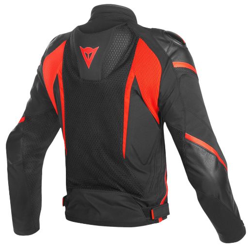 DAINESE SUPER RIDER D-DRY BLACK/BLACK/RED-FLUO JACKET