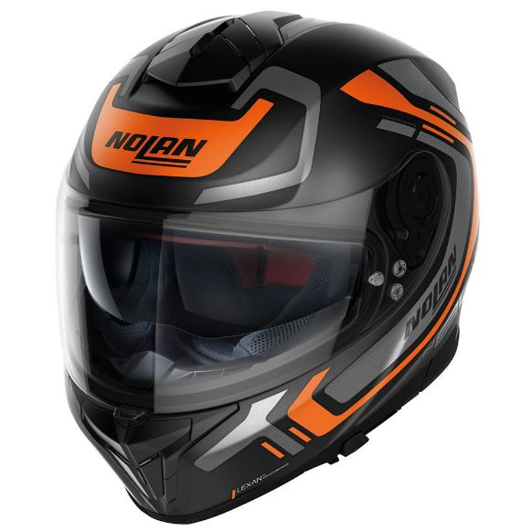 NOLAN N80-8 ALLY N-COM 41 FLAT BLACK ORANGE