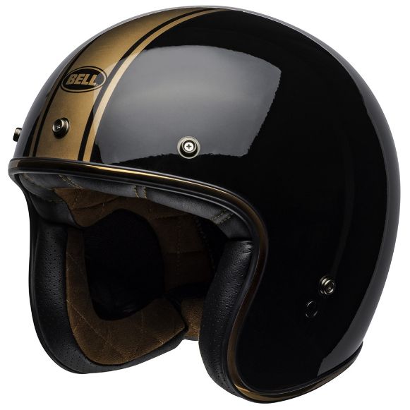 BELL CUSTOM 500 DELUXE RALLY BLACK/BRONZE HELMET JET RETRO