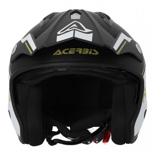 ACERBIS ARIA JET WHITE/BLACK/GOLD MATT HELMET JET