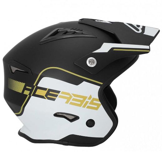 ACERBIS ARIA JET WHITE/BLACK/GOLD MATT HELMET JET