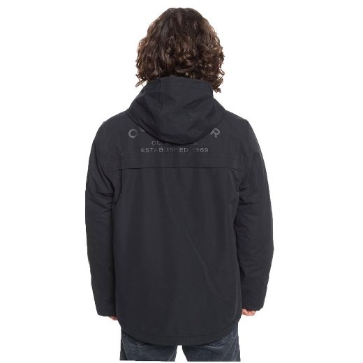 Αντρικά μπουφάν QUIKSILVER WAITING PERIOD μπουφάν με κουκούλα μαύρο
