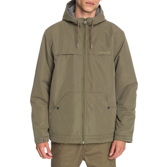 Αντρικά μπουφάν QUIKSILVER WAITING PERIOD μπουφάν με κουκούλα kalamata λαδί