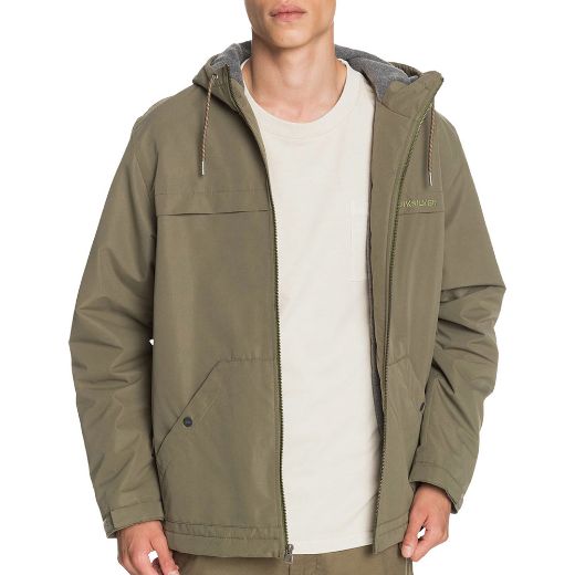 Αντρικά μπουφάν QUIKSILVER WAITING PERIOD μπουφάν με κουκούλα kalamata λαδί