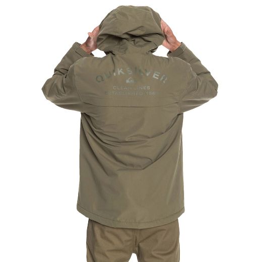 Αντρικά μπουφάν QUIKSILVER WAITING PERIOD μπουφάν με κουκούλα kalamata λαδί