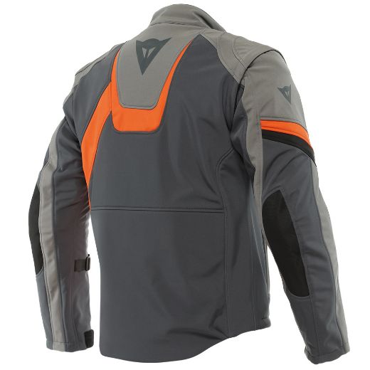 Αντρικά Μπουφάν DAINESE RANCH TEX Μπουφάν μηχανής 3 Εποχών EBONY CHARCOAL-GRAY FLAME-ORANGE γκρι πορτοκαλί