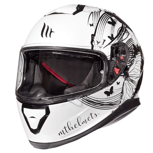 MT THUNDER 3 SV FULL-FACE ΚΡΑΝΗ VLINDER A1 GLOSS PEARL WHITE/BLACK