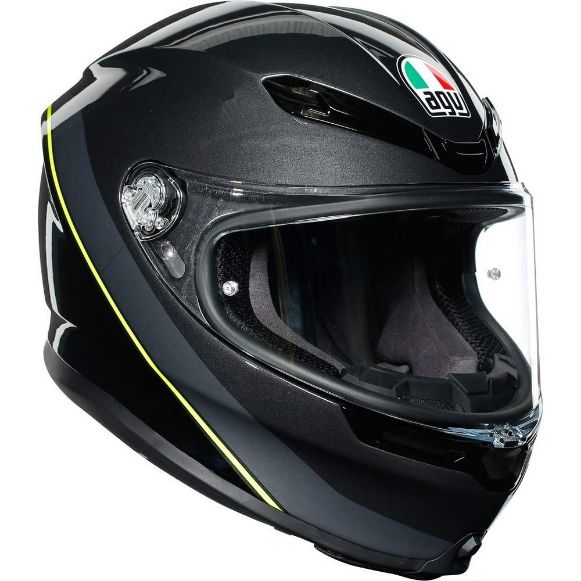 Full-Face Κράνη AGV K6 MINIMAL GUNMET/BLACK/YELLOW FLUO