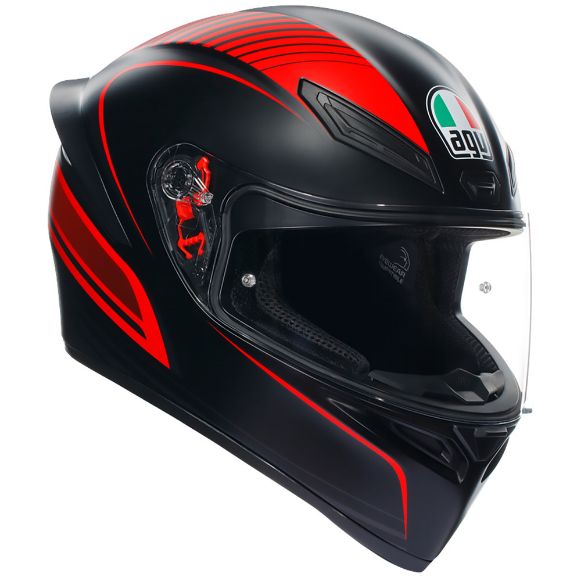 AGV K1 S MPLK FULL-FACE ΚΡΑΝΗ WARMUP MATT BLACK/RED