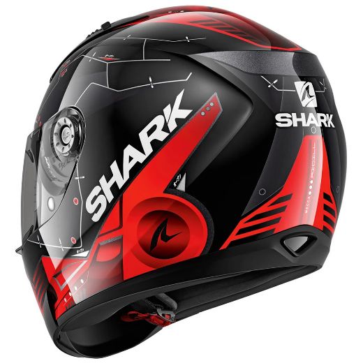 Κράνος SHARK RIDILL MECCA BLACK/RED/SILVER Χανιά