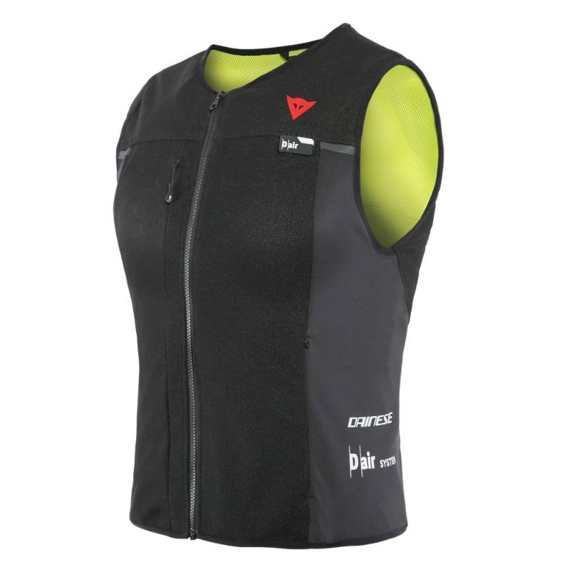 DAINESE SMART JACKET WOMAN D-AIR PROTECTOR BLACK/FLUO-YELLOW