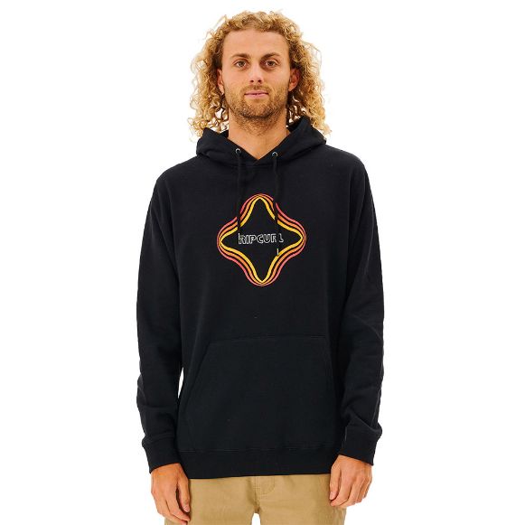 Φούτερ με κουκούλα RIPCURL SURF REVIVAL VIBRATIONS Φούτερ black μαύρο