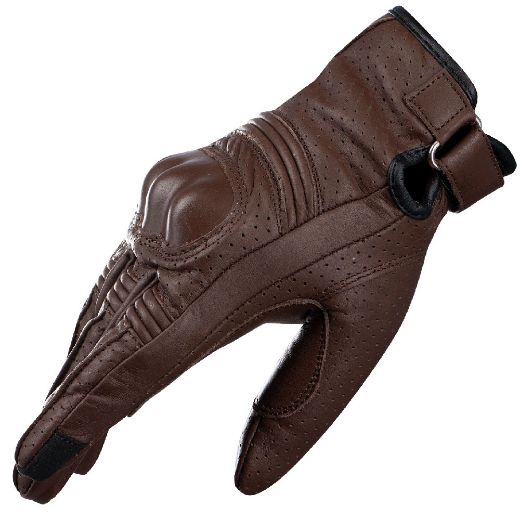 Retro Motorcycle leather gloves NORDCODE THROTTLE DARK BROWN
