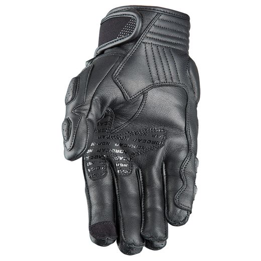 Καλοκαιρινά γάντια NORDCODE STING Δερμάτινο γάντι μηχανής Μαύρο