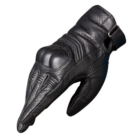 Ρετρο Δερμάτινα καλοκαιρινά γάντια μηχανής NORDCODE THROTTLE μαύρα