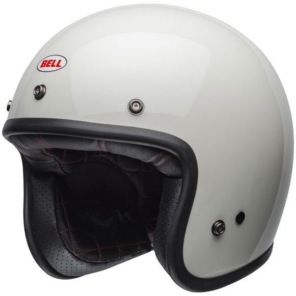 BELL CUSTOM 500 VINTAGE ROW WHITE HELMET JET RETRO